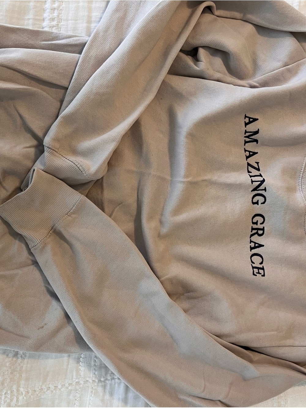 Amazing Grace Women's Crewneck Sweater - Light Beige